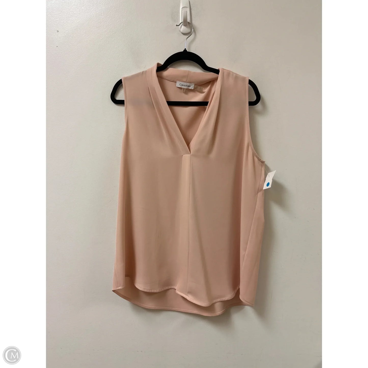 Top Sleeveless By Calvin Klein In Peach, Size: Xl