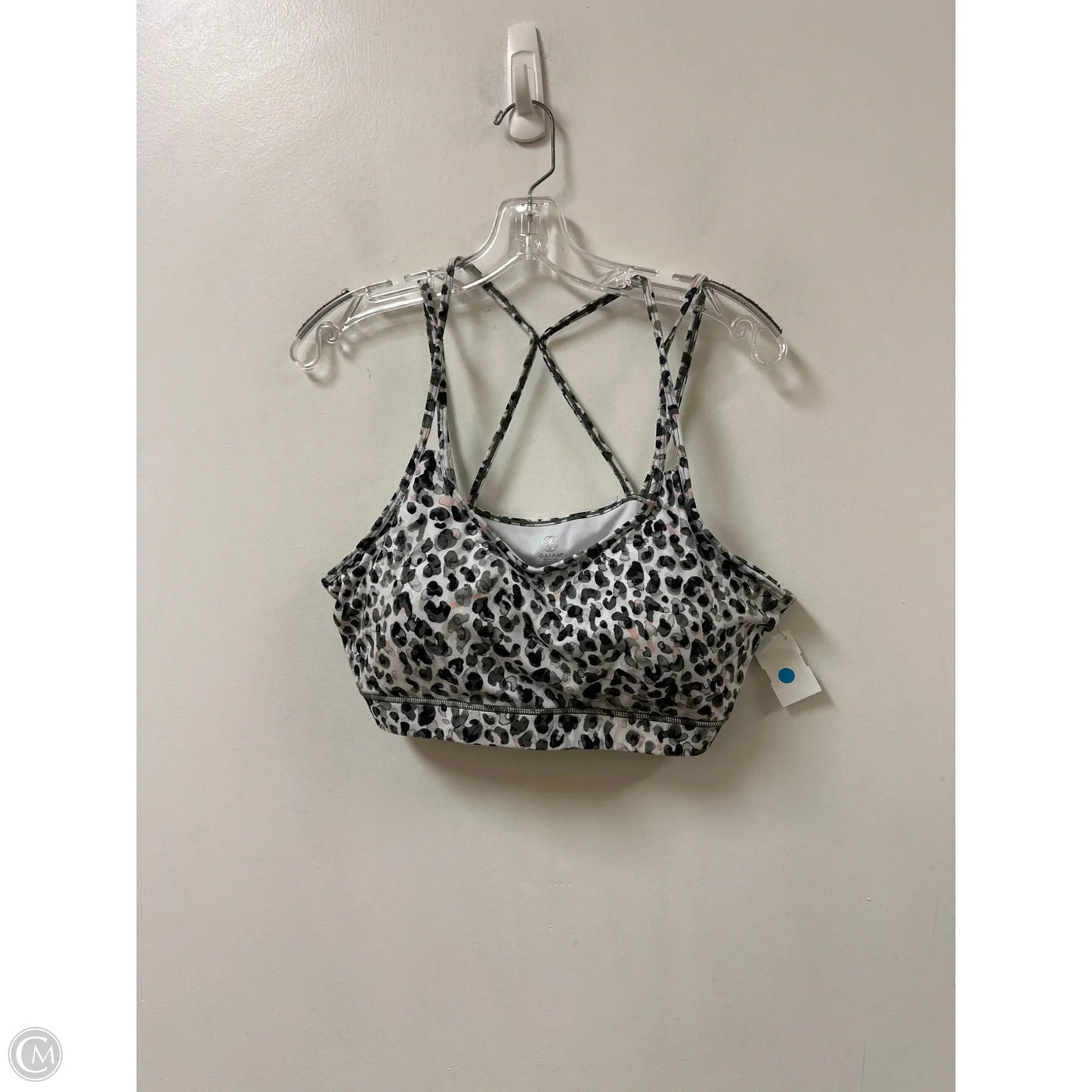 Athletic Bra By Gaiam In Black & Green, Size: 1x