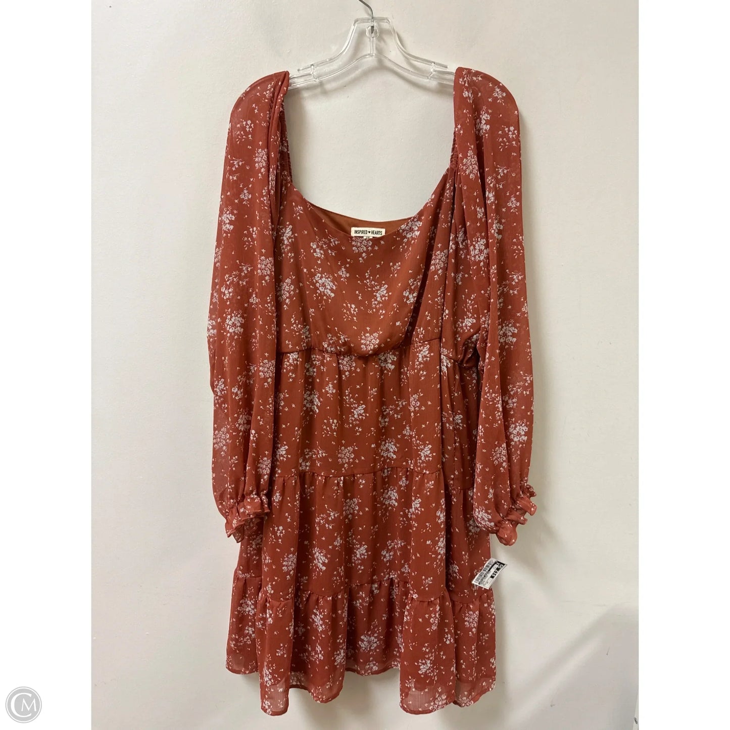 Dress Casual Midi By Inspired Hearts In Orange, Size: 2x