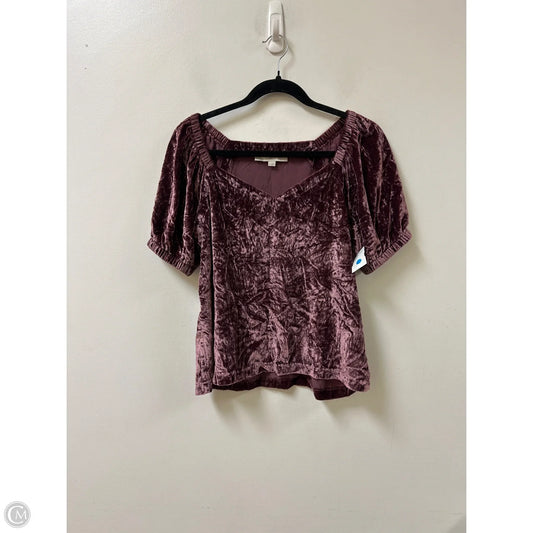 Top Short Sleeve By Loft In Purple, Size: S