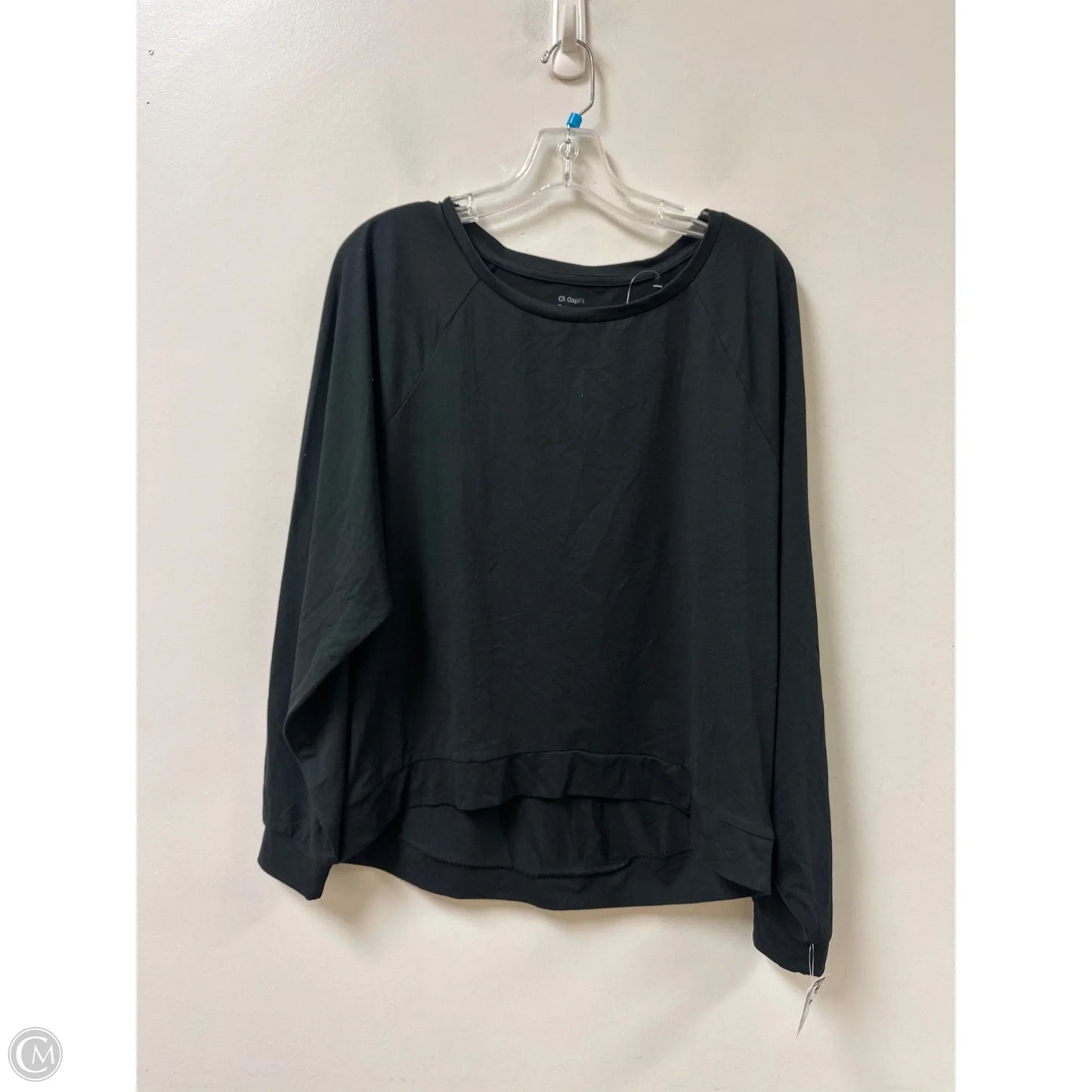 Athletic Top Long Sleeve Crewneck By Gapfit In Black, Size: S