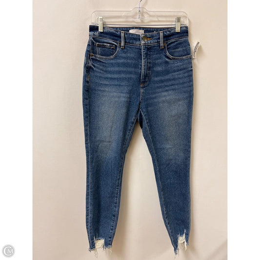 Jeans Skinny By Loft In Blue Denim, Size: 4