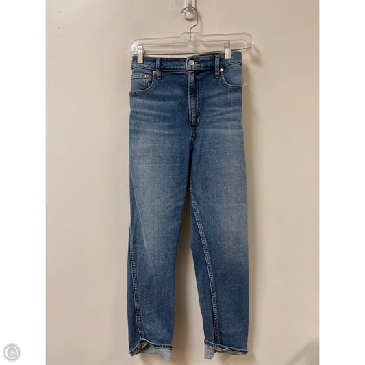 Jeans Straight By Gap In Blue Denim, Size: 14
