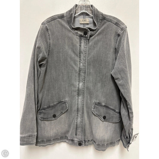 Jacket Denim By Logo In Grey Denim, Size: L