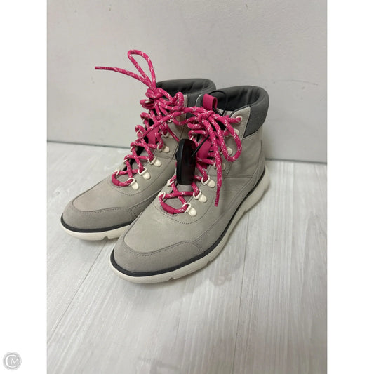 Boots Ankle Flats By Cole-haan In Cream & Pink, Size: 6.5