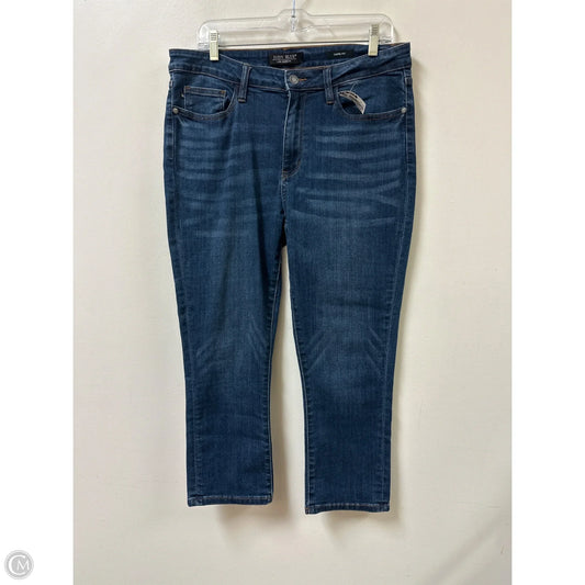 Jeans Cropped By Judy Blue In Blue Denim, Size: 14