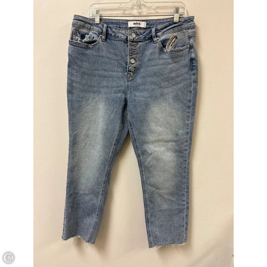Jeans Straight By Micas In Blue Denim, Size: 14