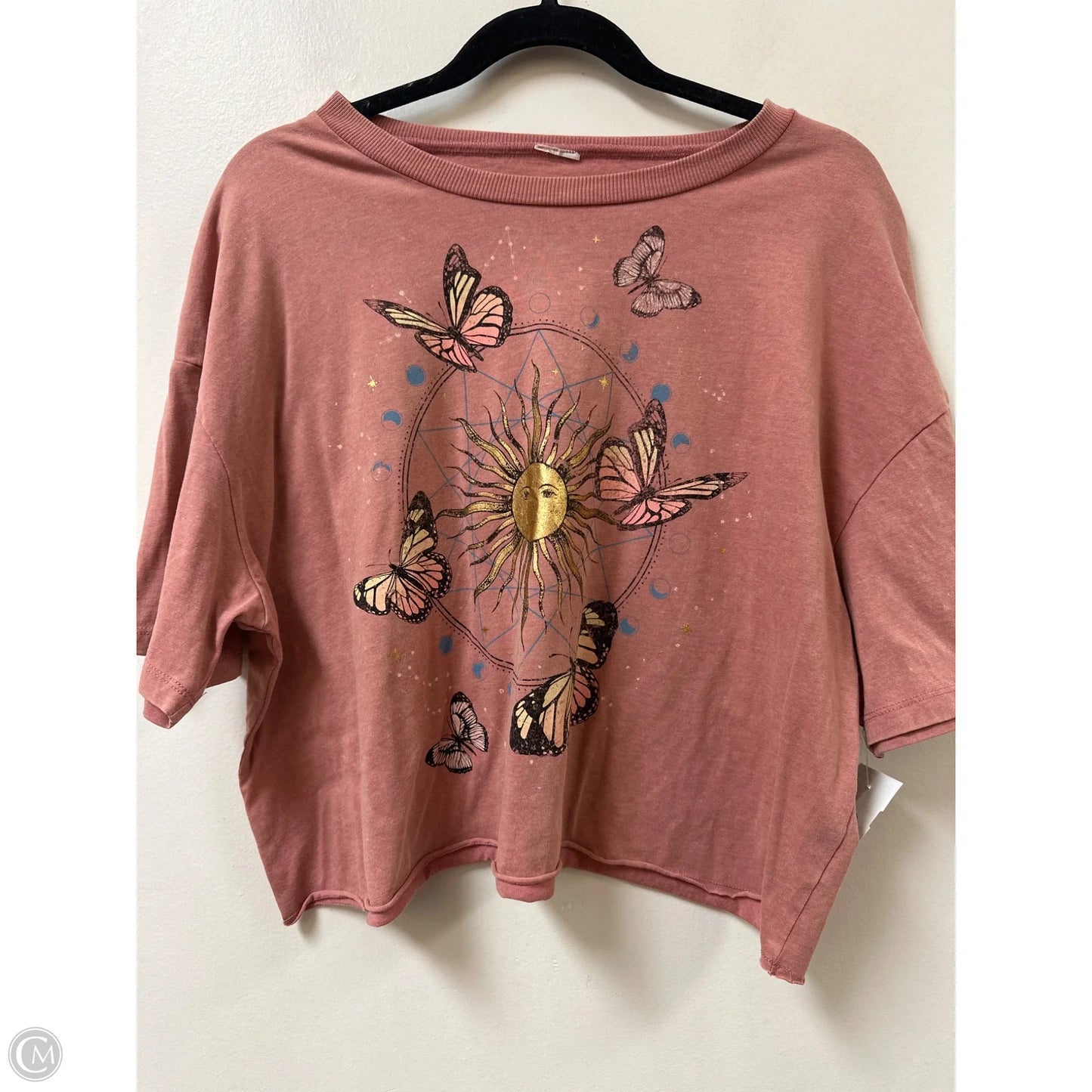 Top Short Sleeve By Clothes Mentor In Pink, Size: S