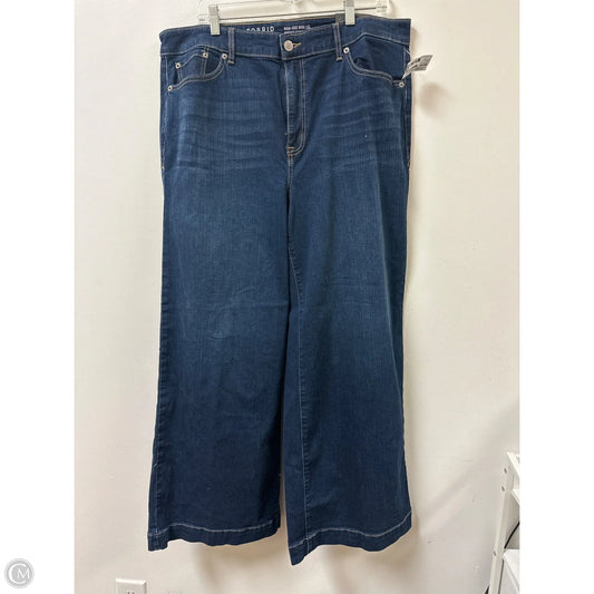 Jeans Wide Leg By Torrid In Blue Denim, Size: 18