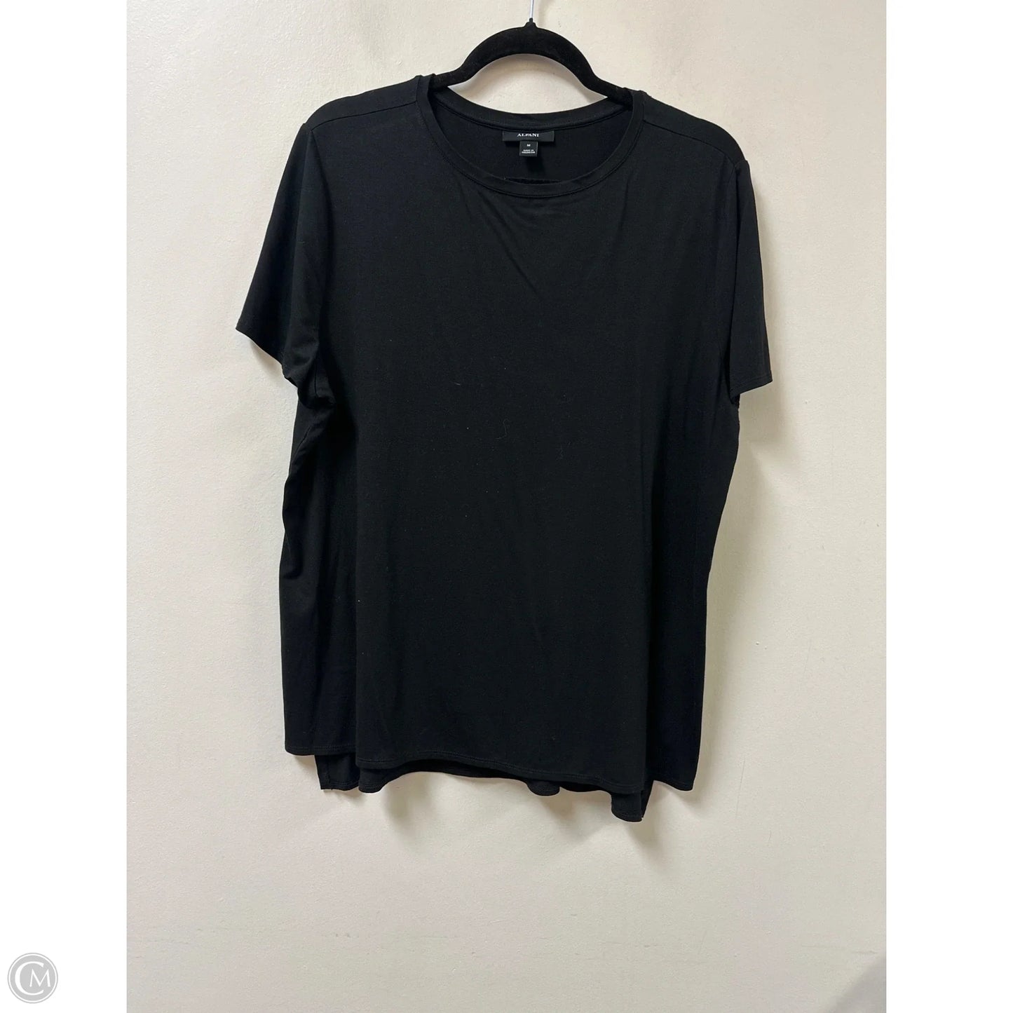 Top Short Sleeve By Alfani In Black, Size: M