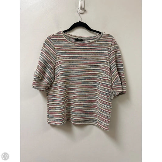 Top Short Sleeve By Banana Republic In Multi-colored, Size: L