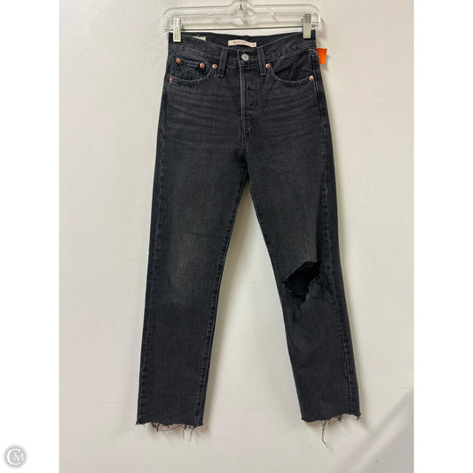 Jeans Straight By Levis In Grey Denim, Size: 0