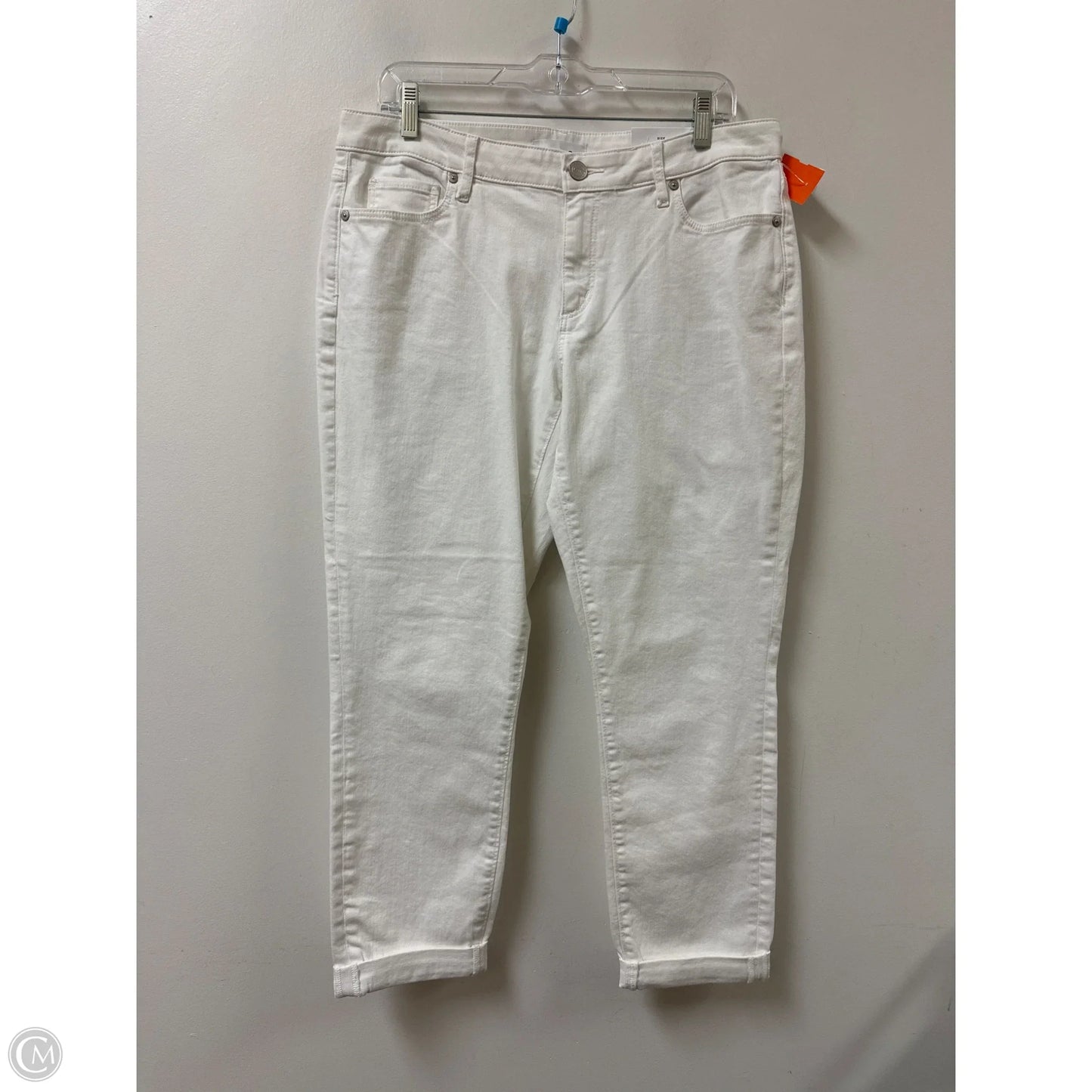 Jeans Skinny By Loft In White Denim, Size: 12