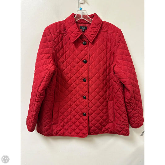 Jacket Puffer & Quilted By Jones New York In Red, Size: Xl