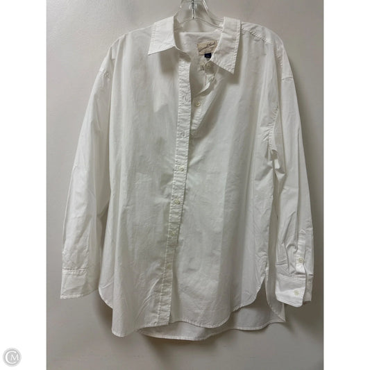Blouse Long Sleeve By Universal Thread In White, Size: L