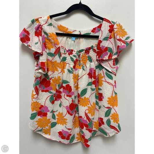 Top Short Sleeve By Draper James In Floral Print, Size: M