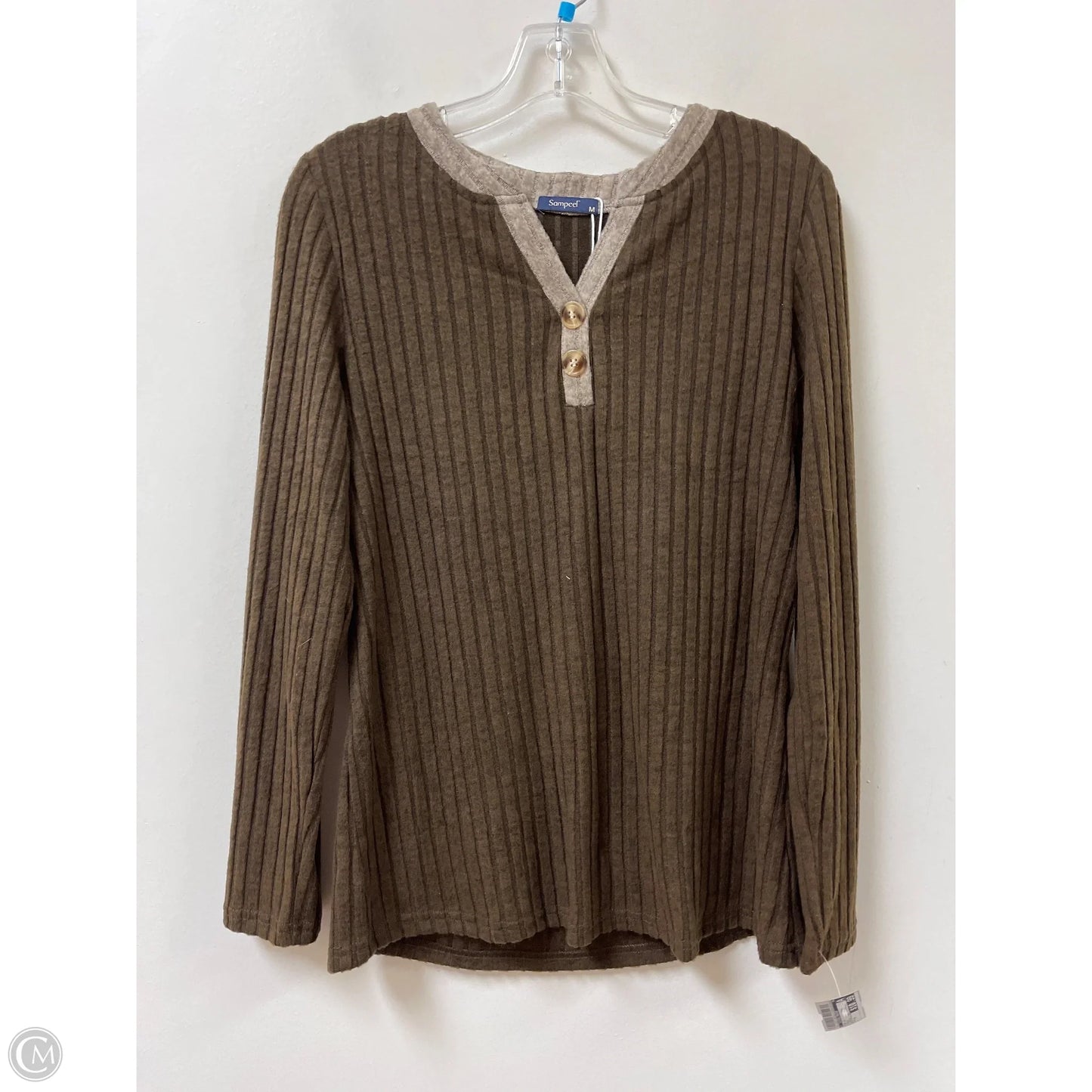 Top Long Sleeve By Clothes Mentor In Brown, Size: M