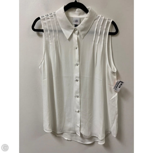 Top Sleeveless By Cabi In Grey, Size: L