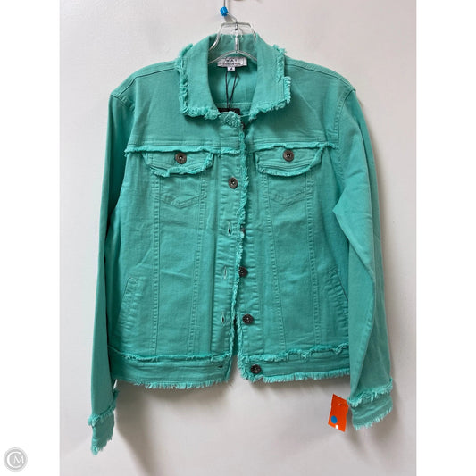 Jacket Denim By Clothes Mentor In Teal, Size: M