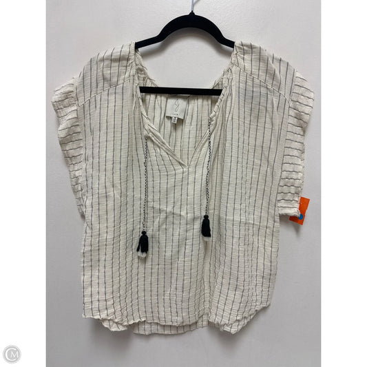 Top Short Sleeve By Joie In Striped Pattern, Size: M