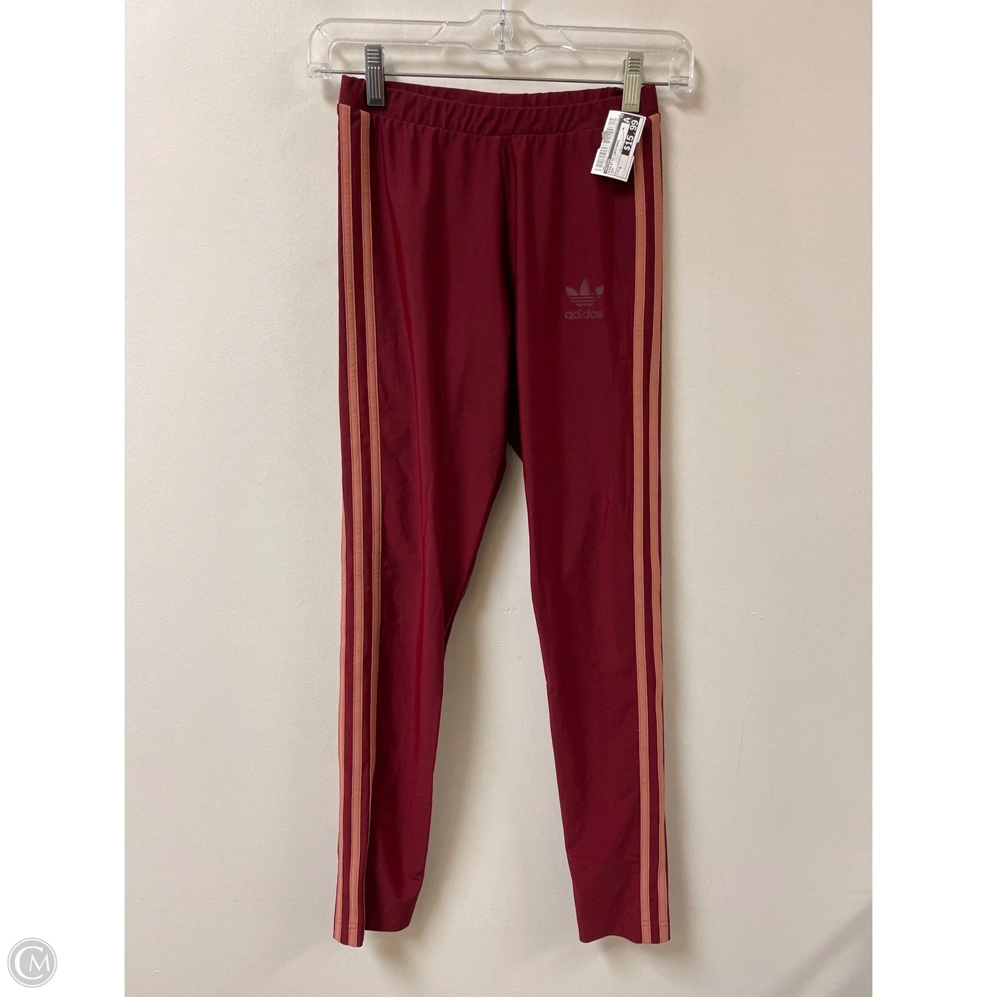 Athletic Leggings By Adidas In Red, Size: S