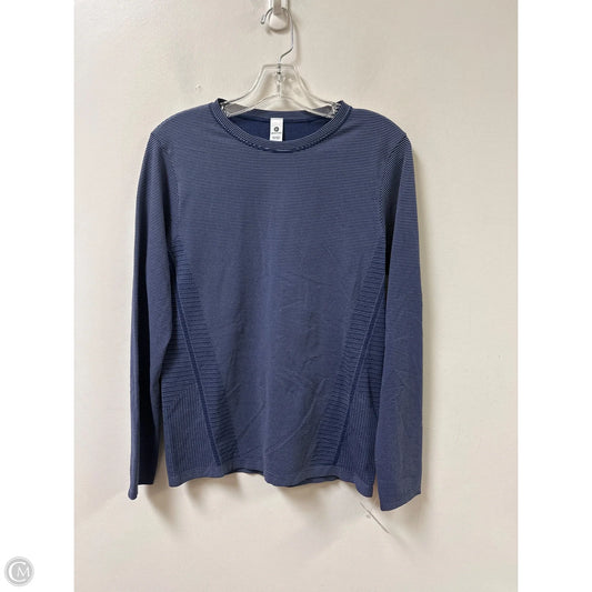 Athletic Top Long Sleeve Crewneck By 90 Degrees By Reflex In Blue, Size: L