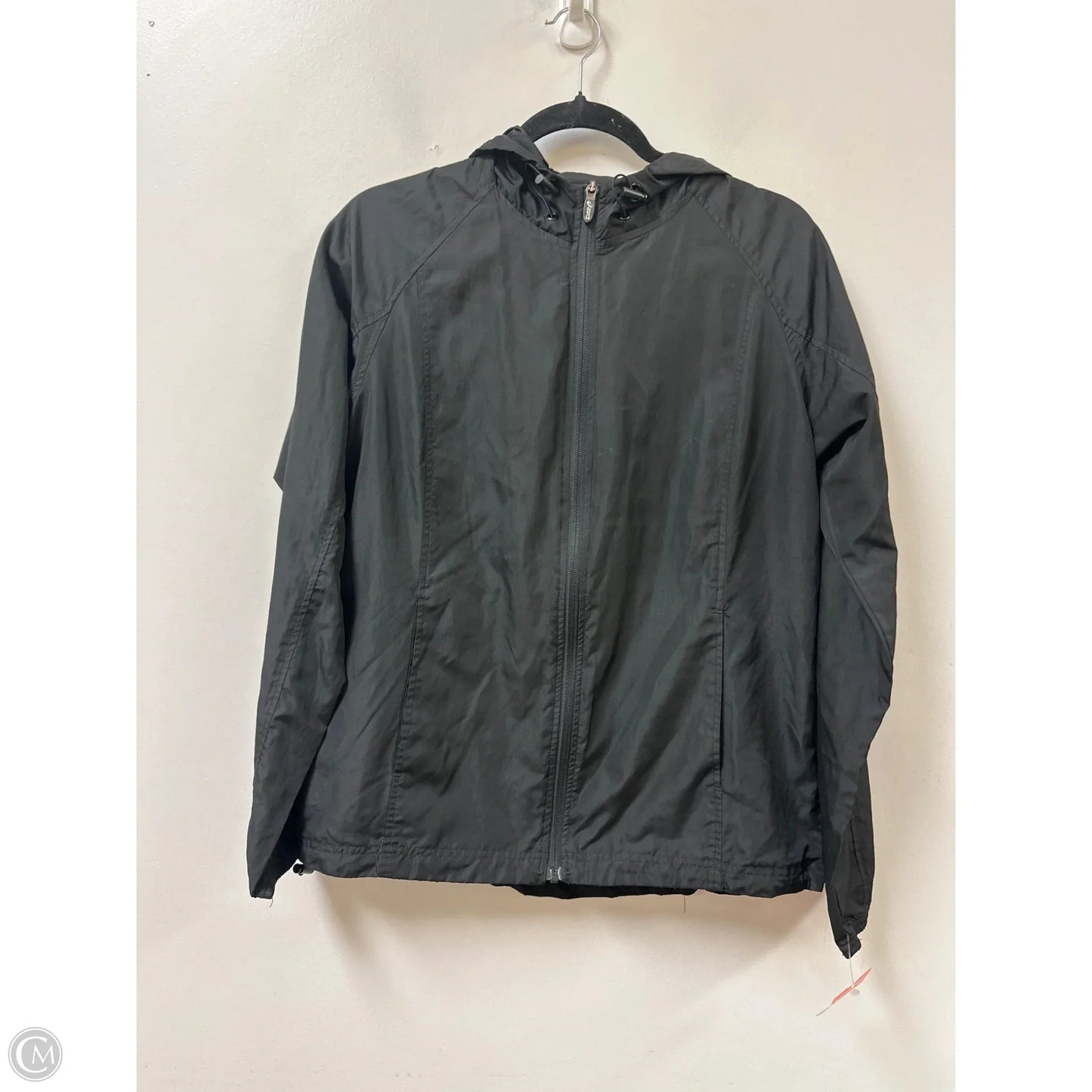 Jacket Windbreaker By Asics In Black, Size: L