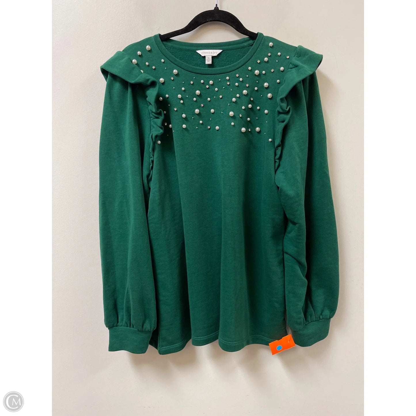Sweatshirt Crewneck By Crown And Ivy In Green, Size: Xl