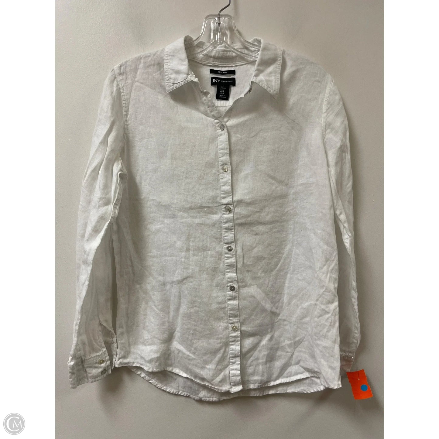 Blouse Long Sleeve By Jones New York In White, Size: S