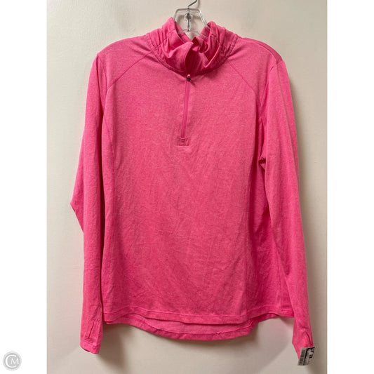 Athletic Top Long Sleeve Collar By Danskin Now In Pink, Size: Xl