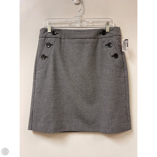 Skirt Mini & Short By Ann Taylor In Black & White, Size: 8