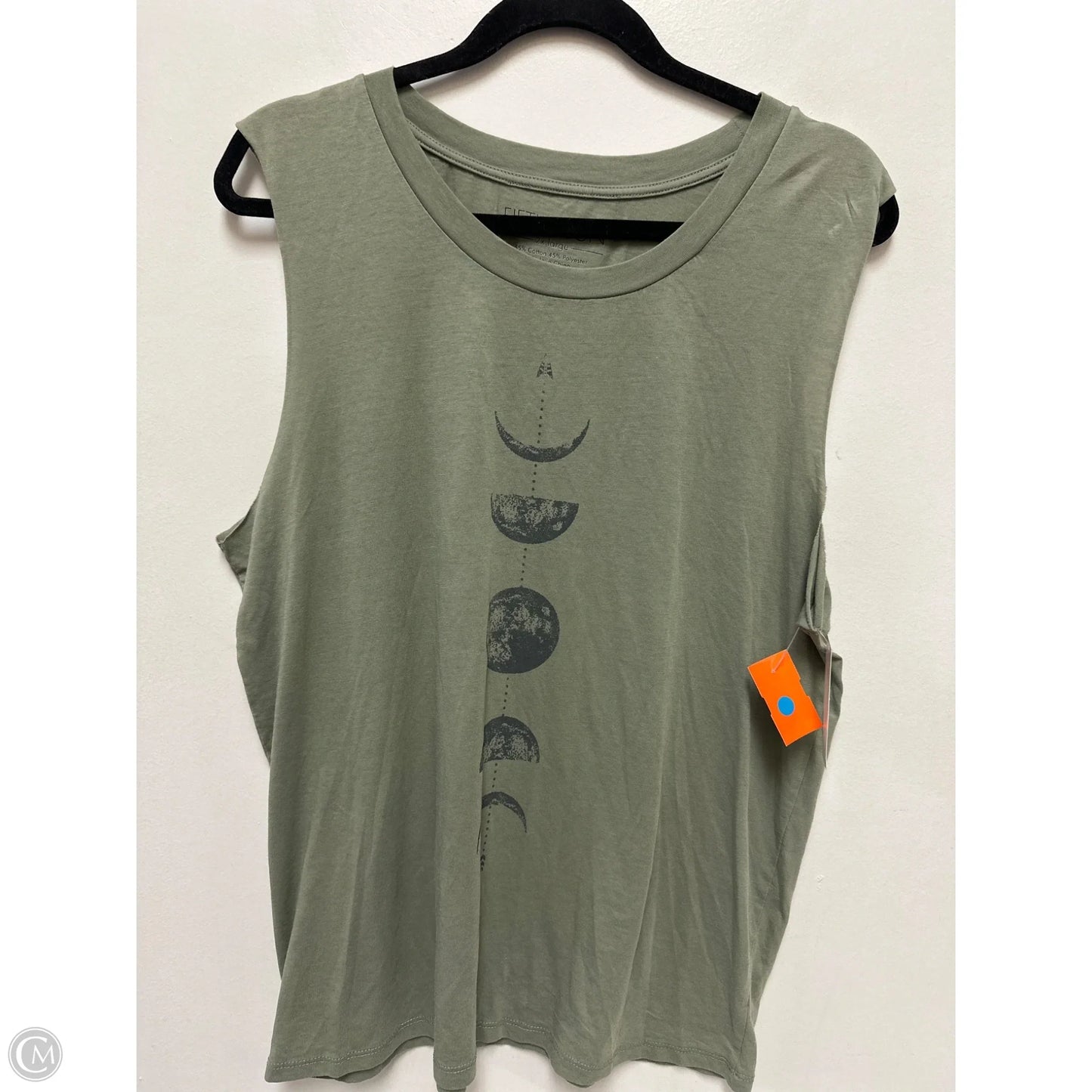 Top Sleeveless By Fifth Sun In Green, Size: 2x