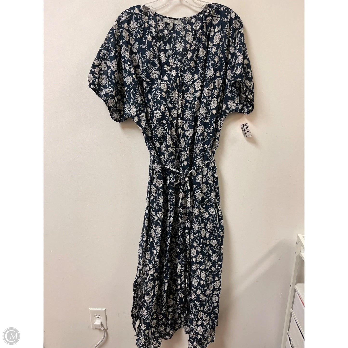 Dress Casual Maxi By Daniel Rainn In Blue & White, Size: 3x