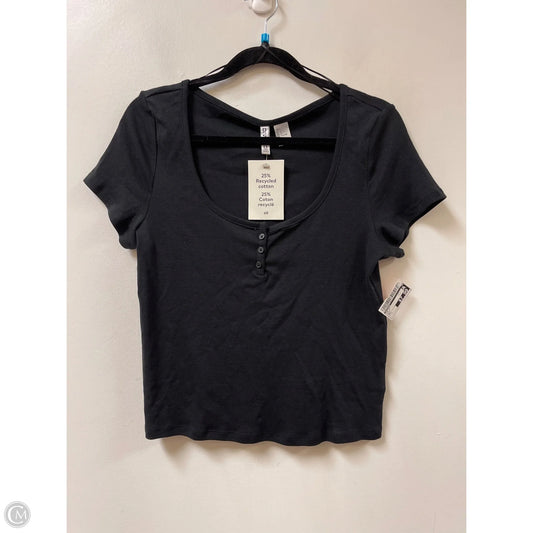 Top Short Sleeve By Divided In Black, Size: L