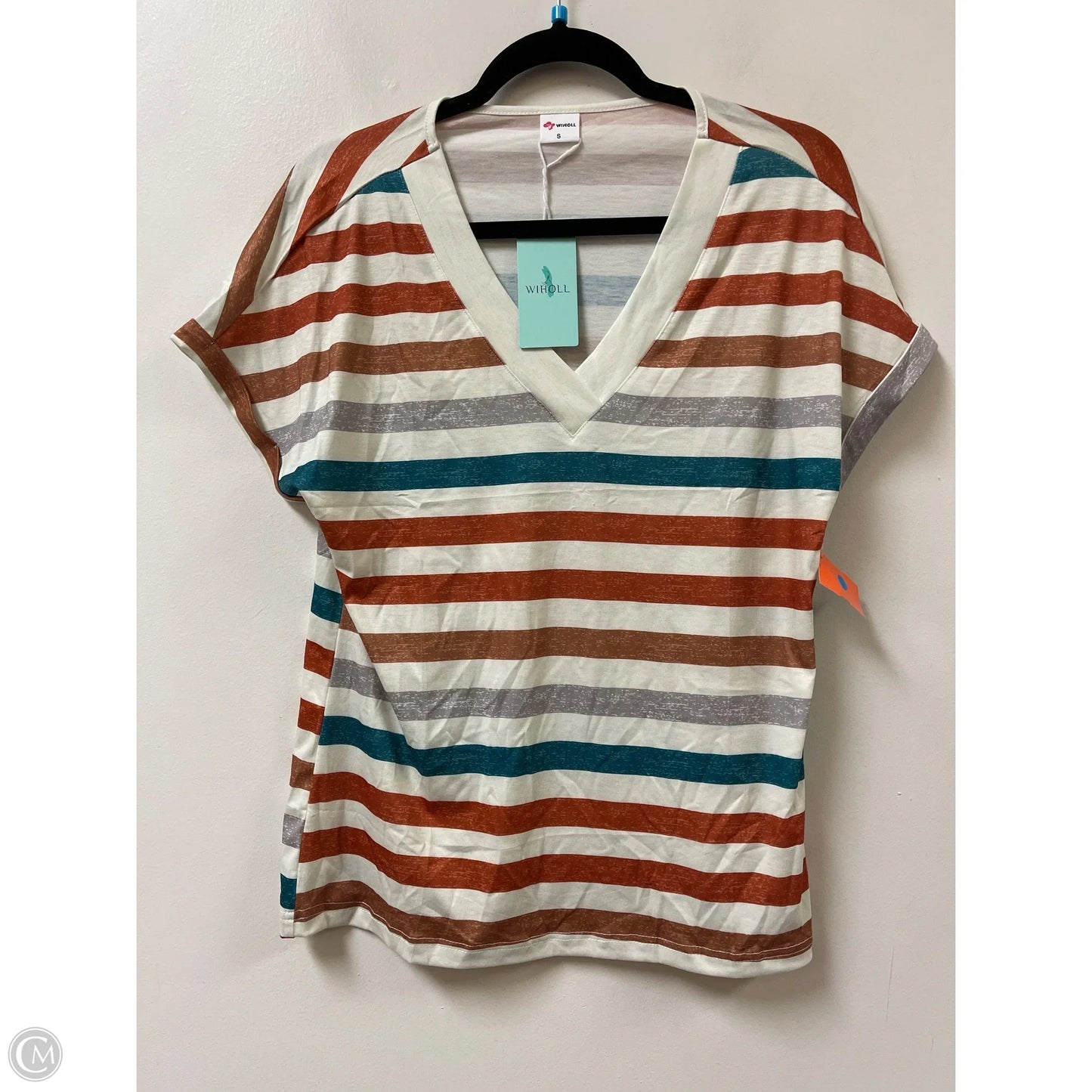 Top Short Sleeve By Clothes Mentor In Striped Pattern, Size: S