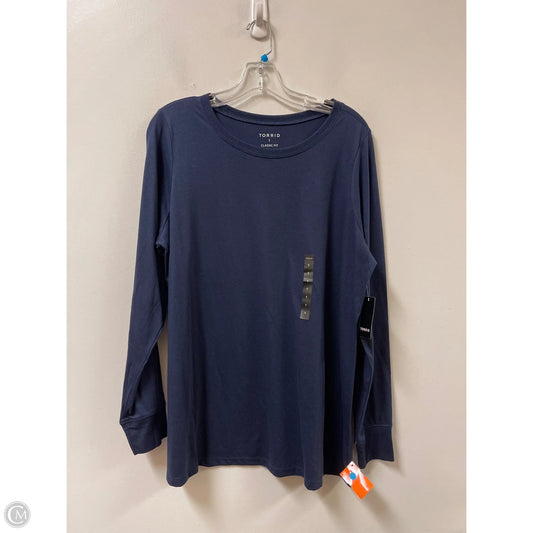 Top Long Sleeve By Torrid In Navy, Size: 1x