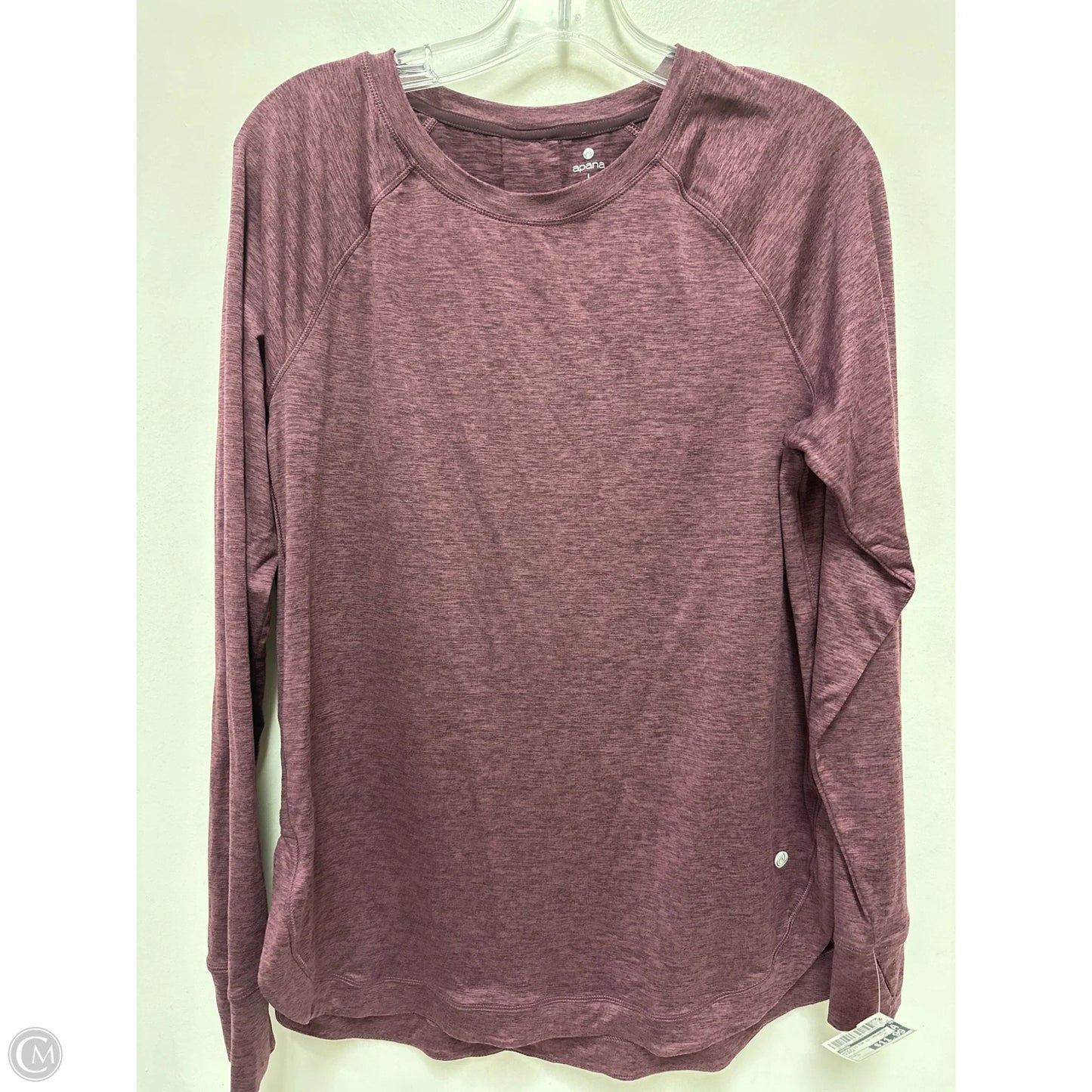Athletic Top Long Sleeve Crewneck By Apana In Purple, Size: L