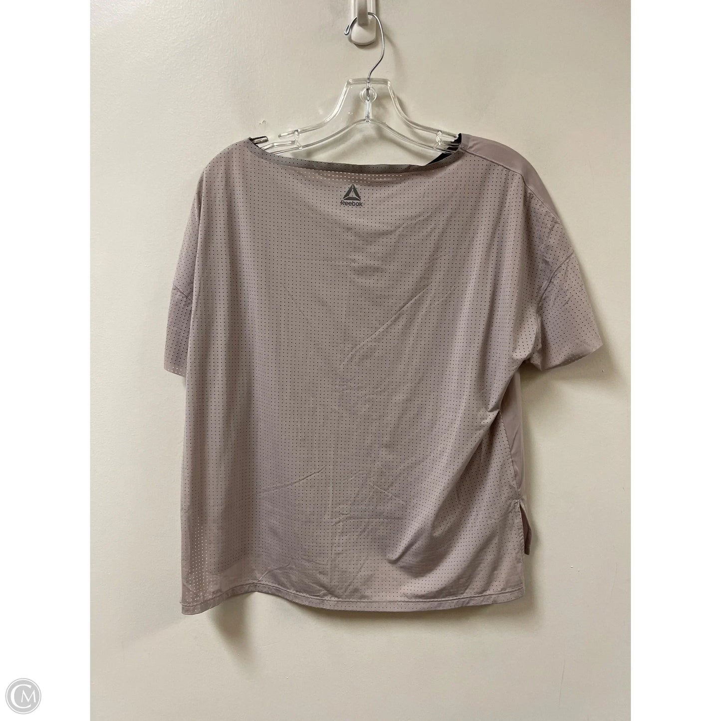 Athletic Top Short Sleeve By Reebok In Purple, Size: M