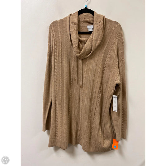 Sweater By Chicos In Brown, Size: Xl