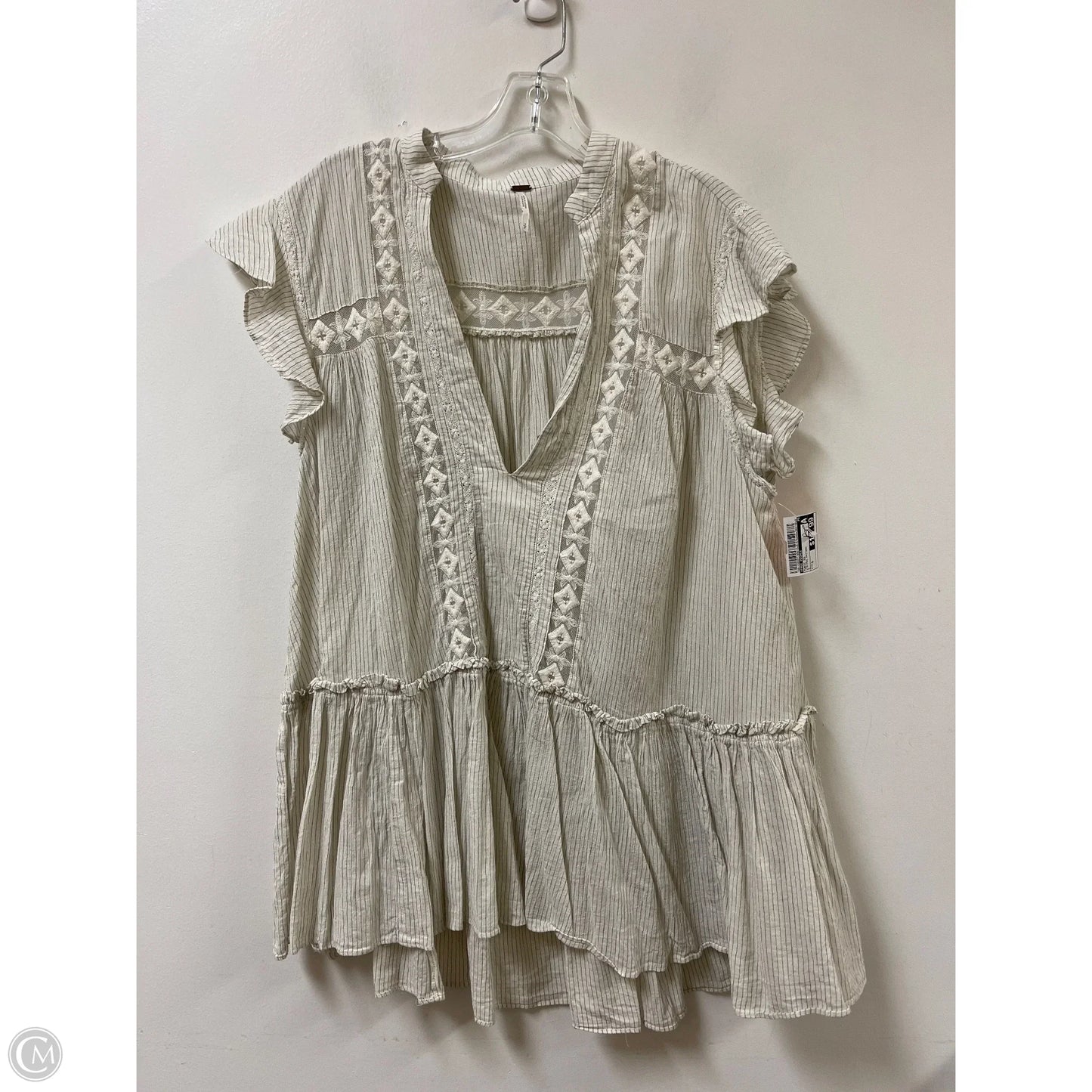 Tunic Short Sleeve By Free People In Striped Pattern, Size: S