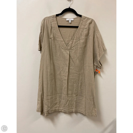 Top Short Sleeve By New Directions In Brown, Size: 2x