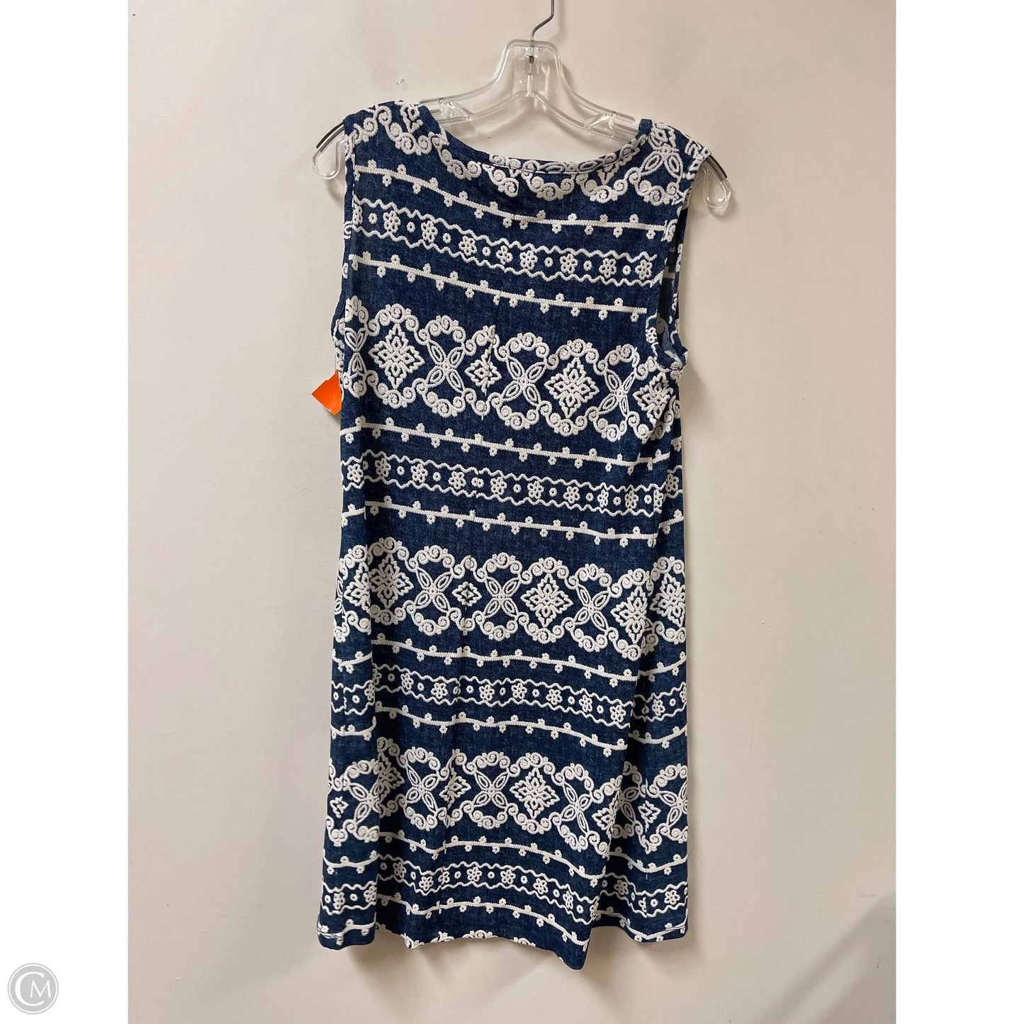 Dress Casual Short By Perceptions In Blue & White, Size: S