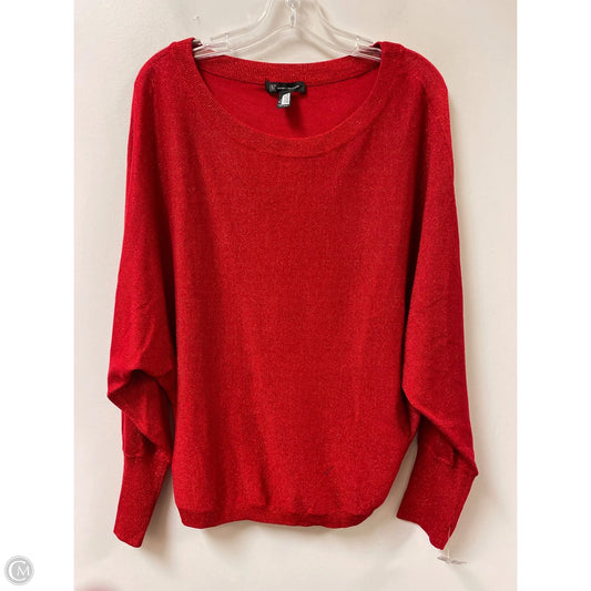 Top Long Sleeve By Inc In Red, Size: S