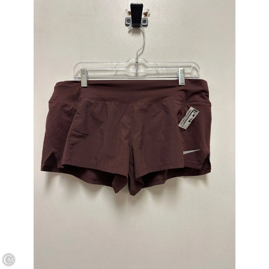 Athletic Shorts By Nike In Brown, Size: L