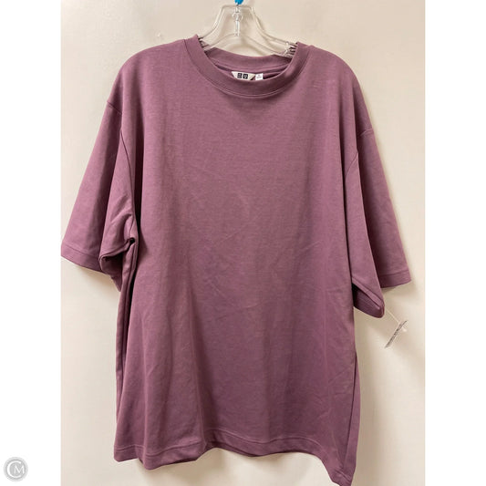 Top Short Sleeve By Uniqlo In Purple, Size: Xl