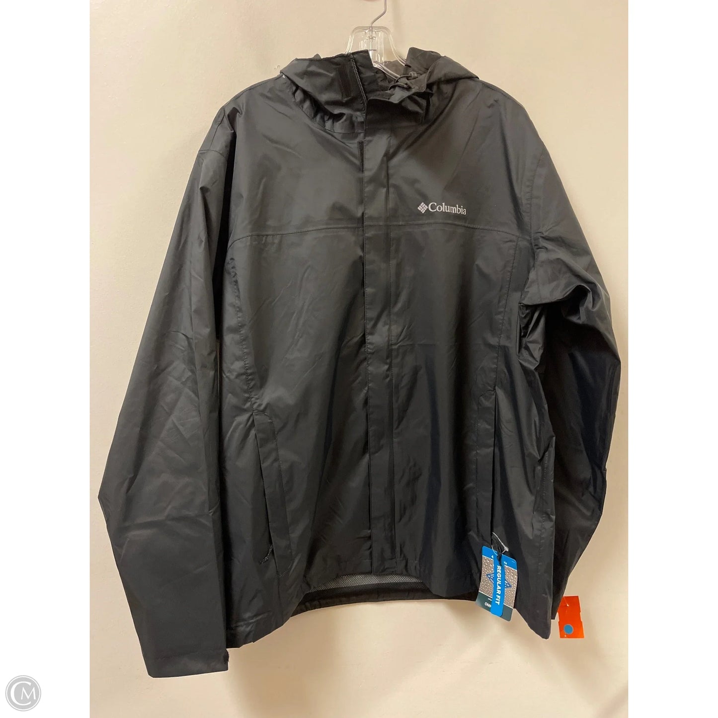 Jacket Windbreaker By Columbia In Black, Size: L