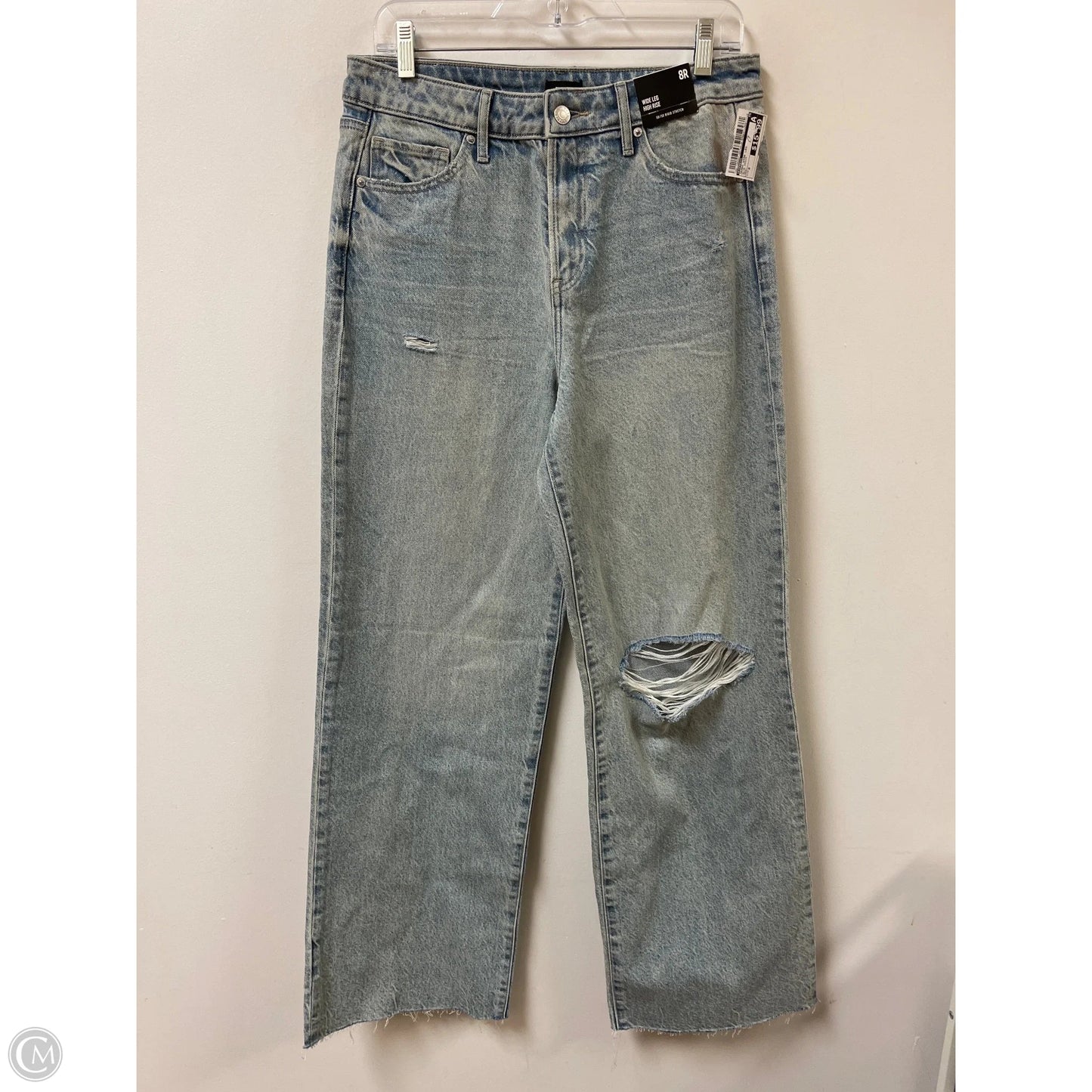 Jeans Wide Leg By Express In Blue Denim, Size: 8