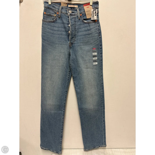 Jeans Straight By Levis In Blue Denim, Size: 8