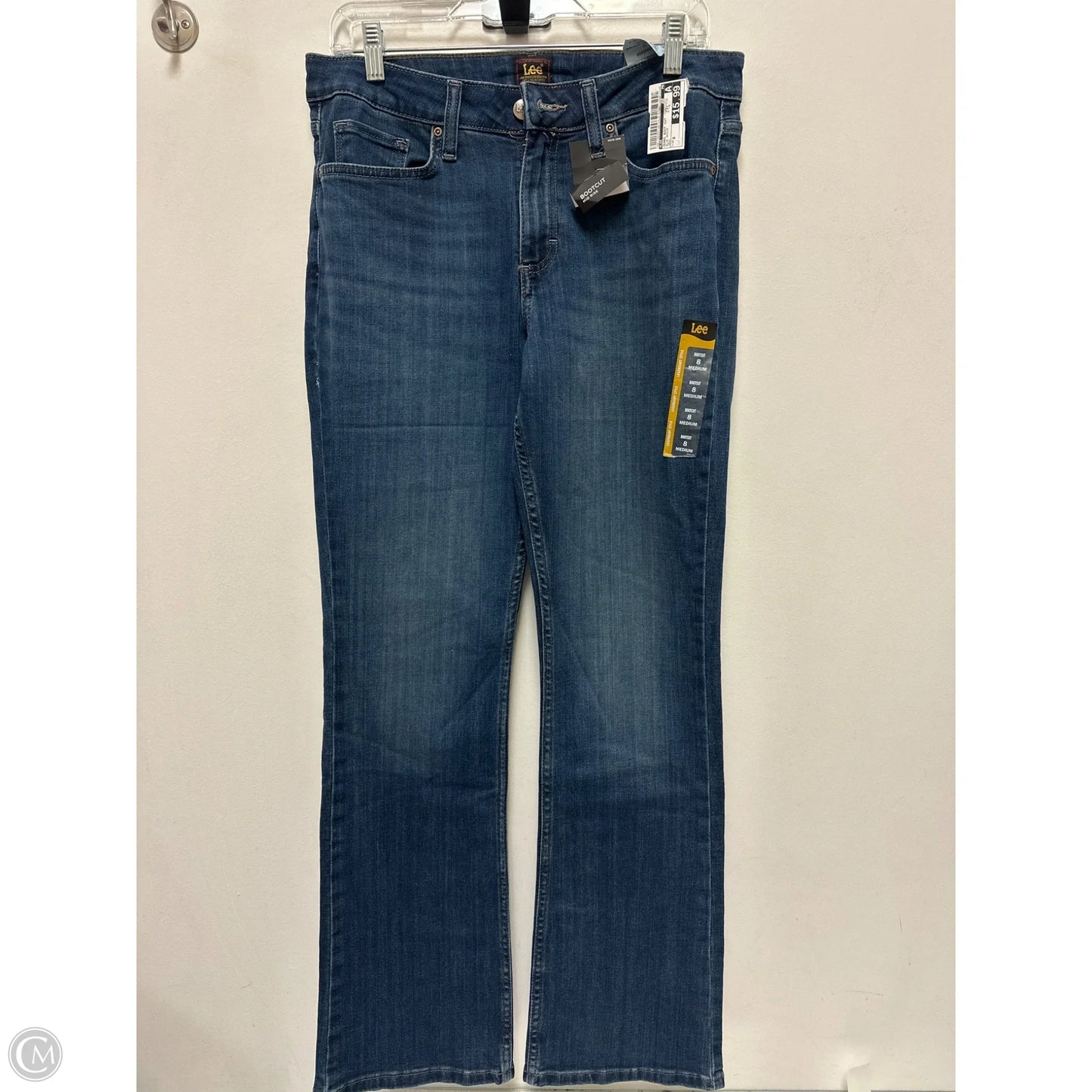Jeans Boot Cut By Lee In Blue Denim, Size: 8