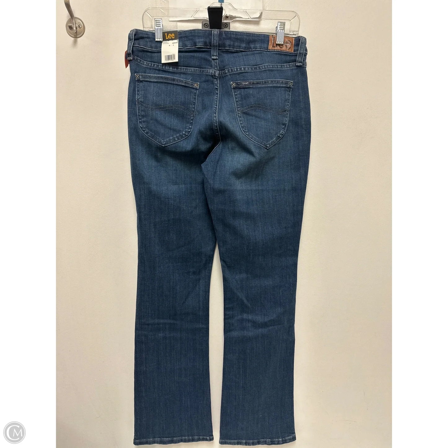 Jeans Boot Cut By Lee In Blue Denim, Size: 8